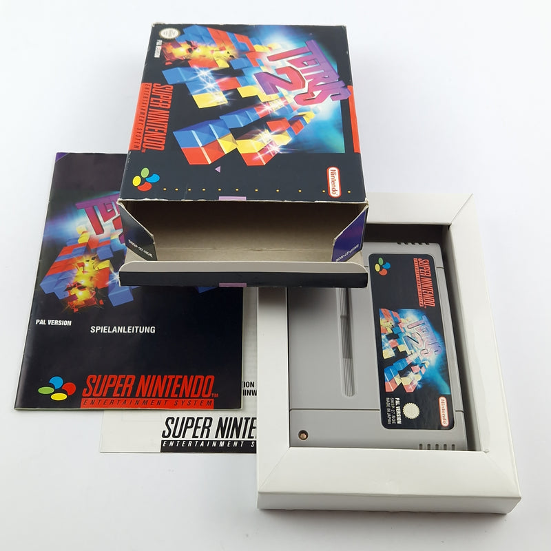 Super Nintendo game: Tetris 2 - OVP instructions module / SNES cartridge PAL