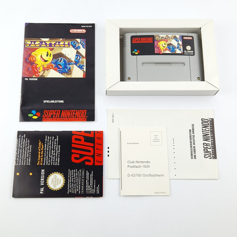 Super Nintendo game: Pac-Attack - OVP instructions module / SNES cartridge PAL