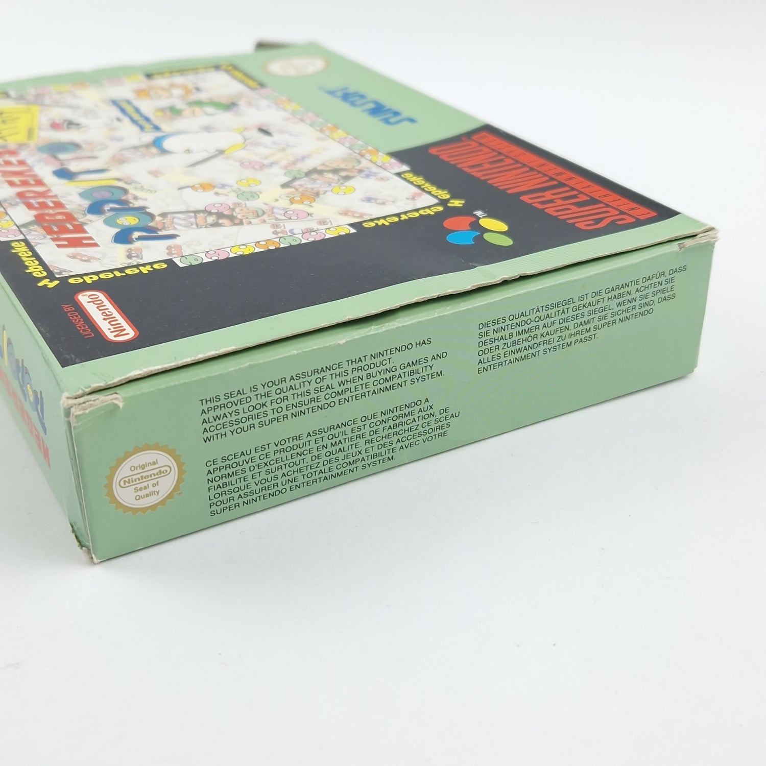 Super Nintendo game: Hebereke's Popoitto - original packaging instructions module / SNES PAL