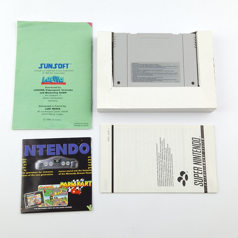 Super Nintendo game: Hebereke's Popoitto - original packaging instructions module / SNES PAL