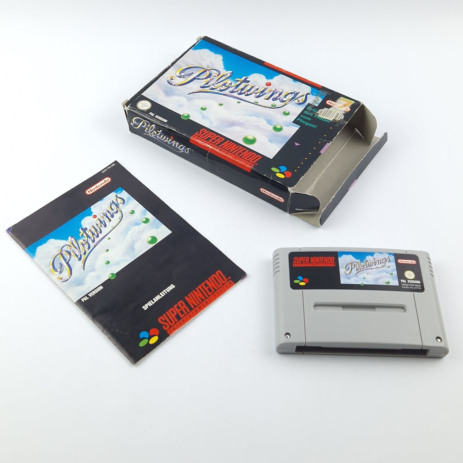 Super Nintendo game: Pilotwings - original packaging without inlay instructions module / SNES game