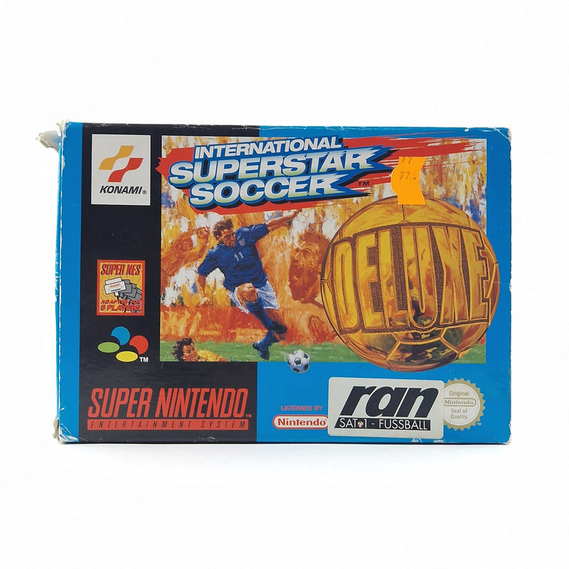 Super Nintendo Game: International Superstar Soccer Deluxe - SNES OVP Football