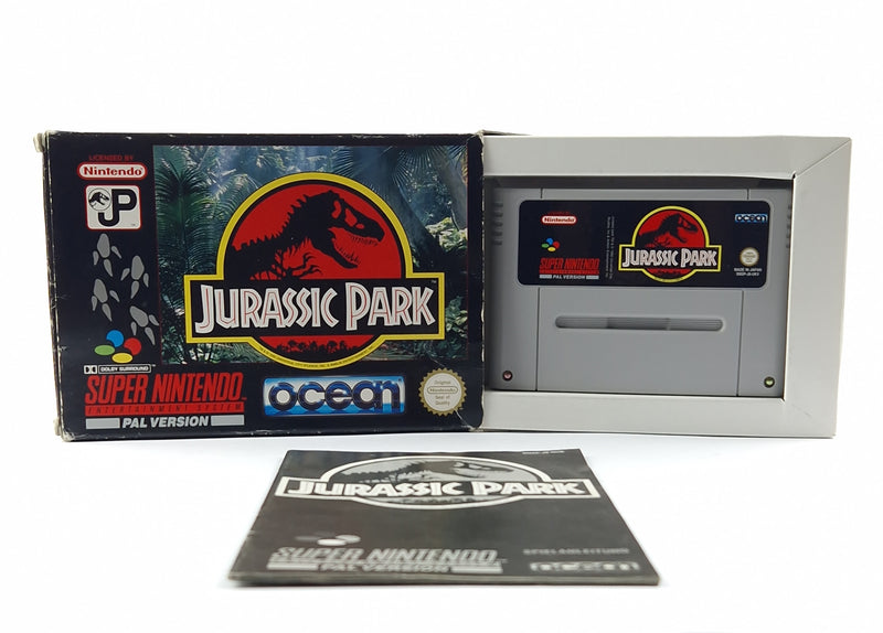 Super Nintendo Game: Jurassic Park - Module Instructions OVP cib / SNES PAL UKV