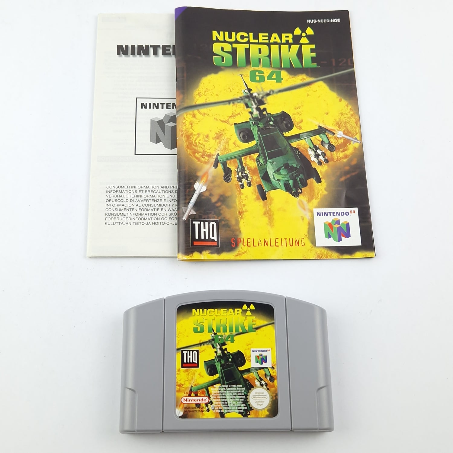 Nintendo 64 Game: Nuclear Strike 64 - Module Instructions OVP / N64 PAL THQ