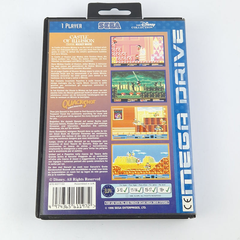 Sega Mega Drive Game: The Disney Collection - Module Instructions OVP cib / PAL MD