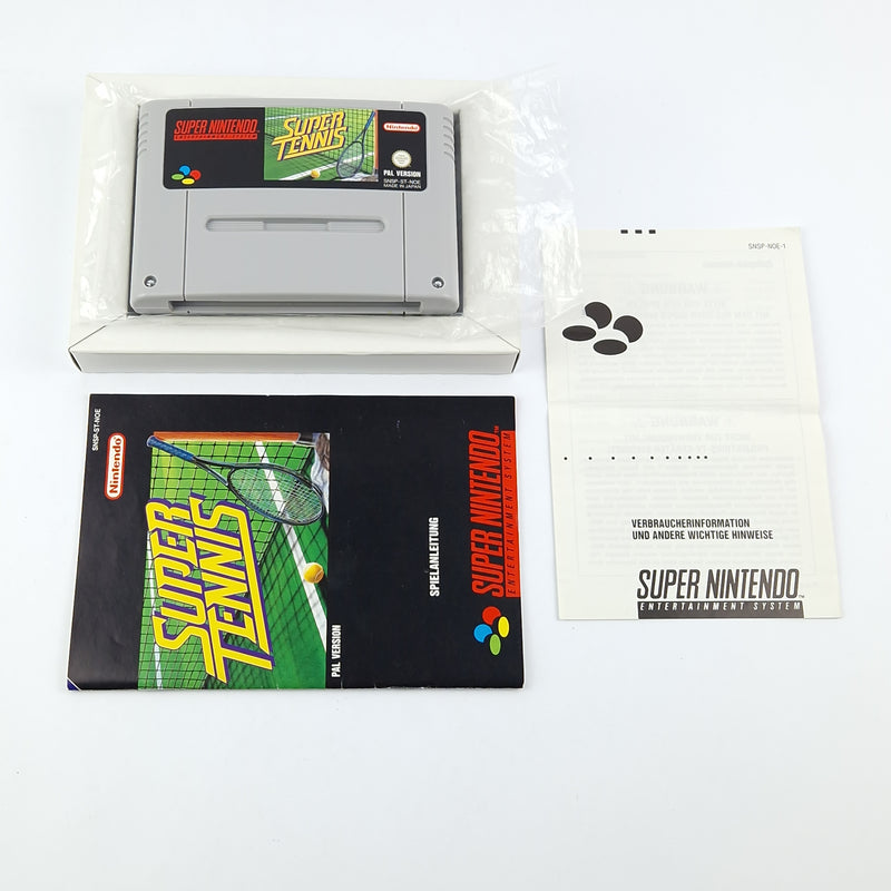 Super Nintendo Game: Super Tennis - Module Instructions OVP / SNES Pal Game