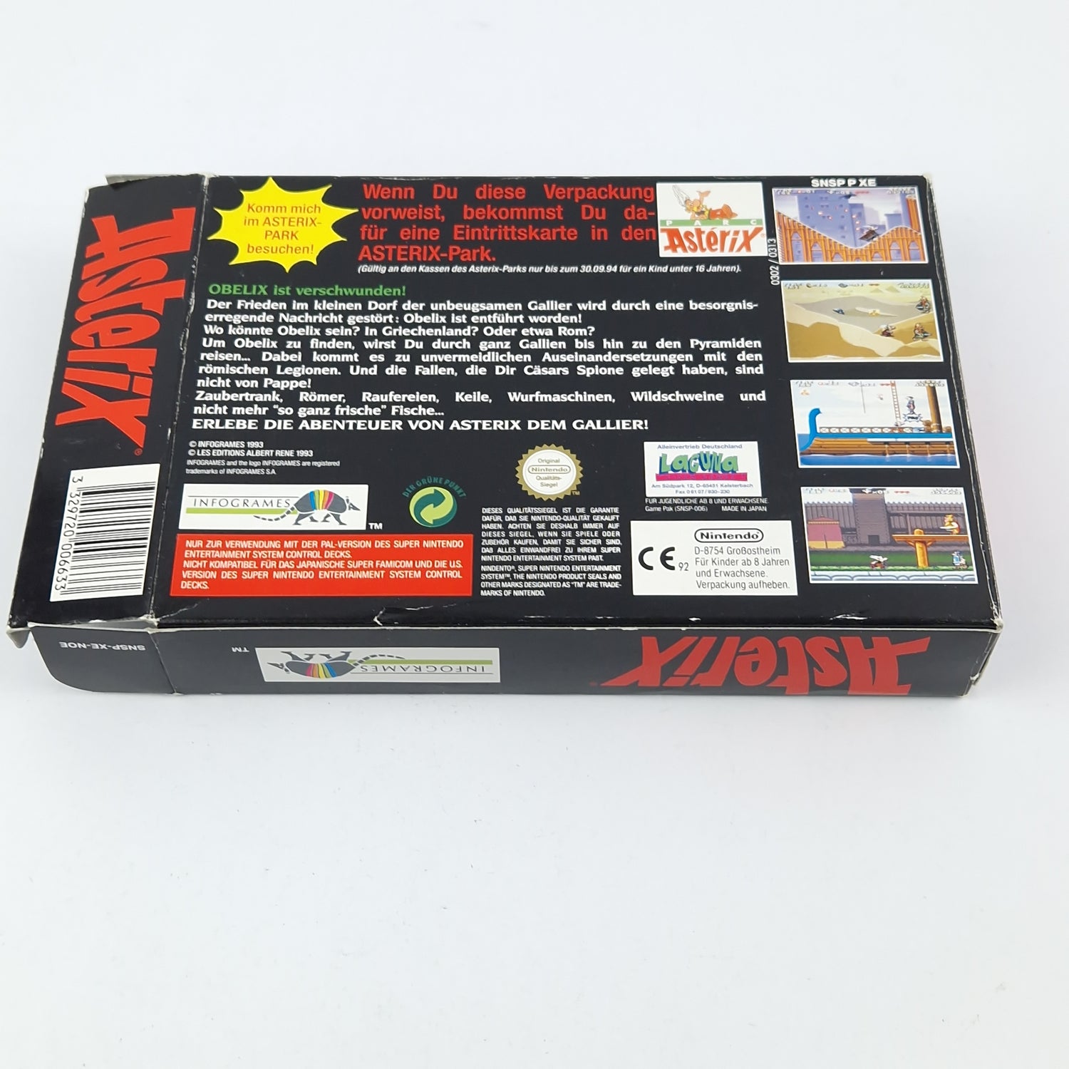 Super Nintendo Game: Asterix + Poster - Module Instructions OVP / SNES Pal Game