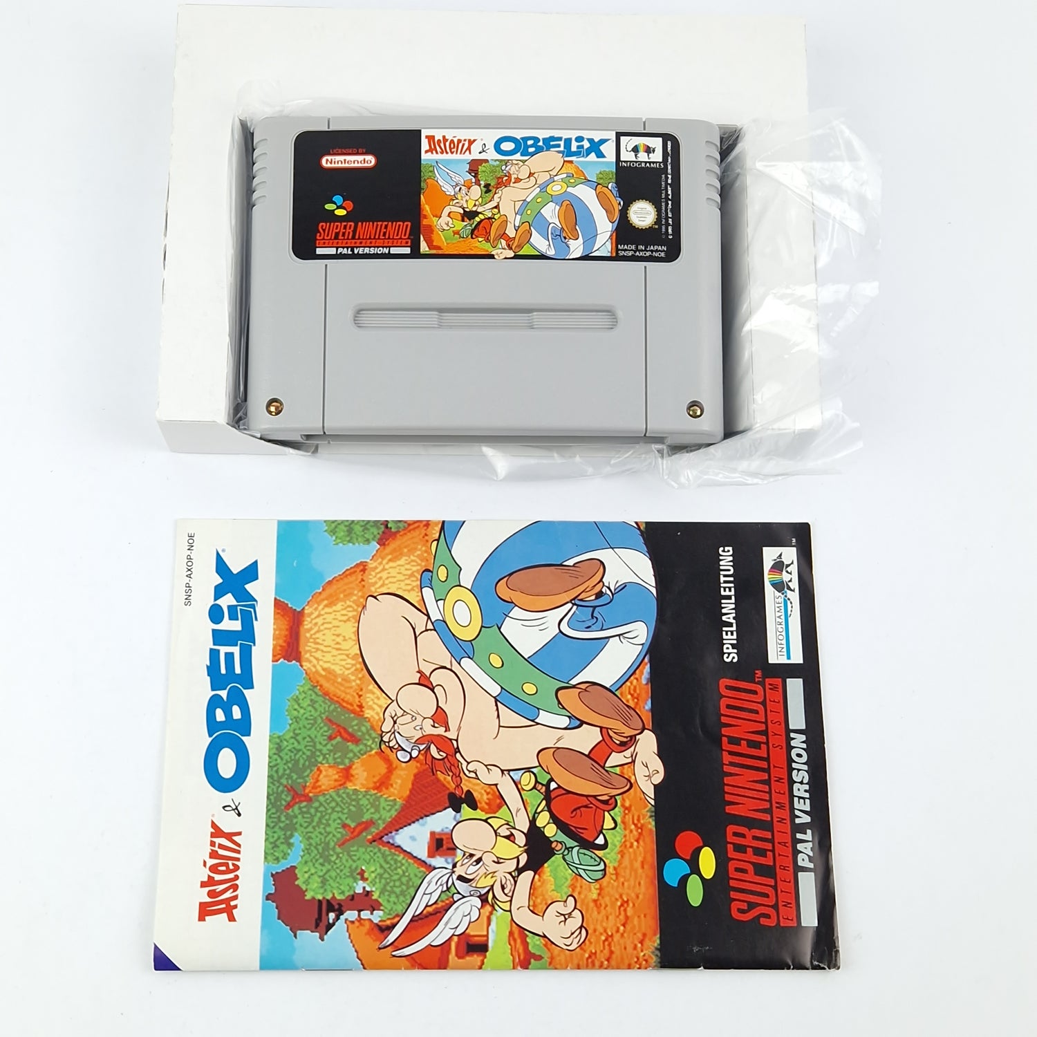 Super Nintendo Spiel : Asterix & Obelix - Modul Anleitung OVP / SNES Pal Game