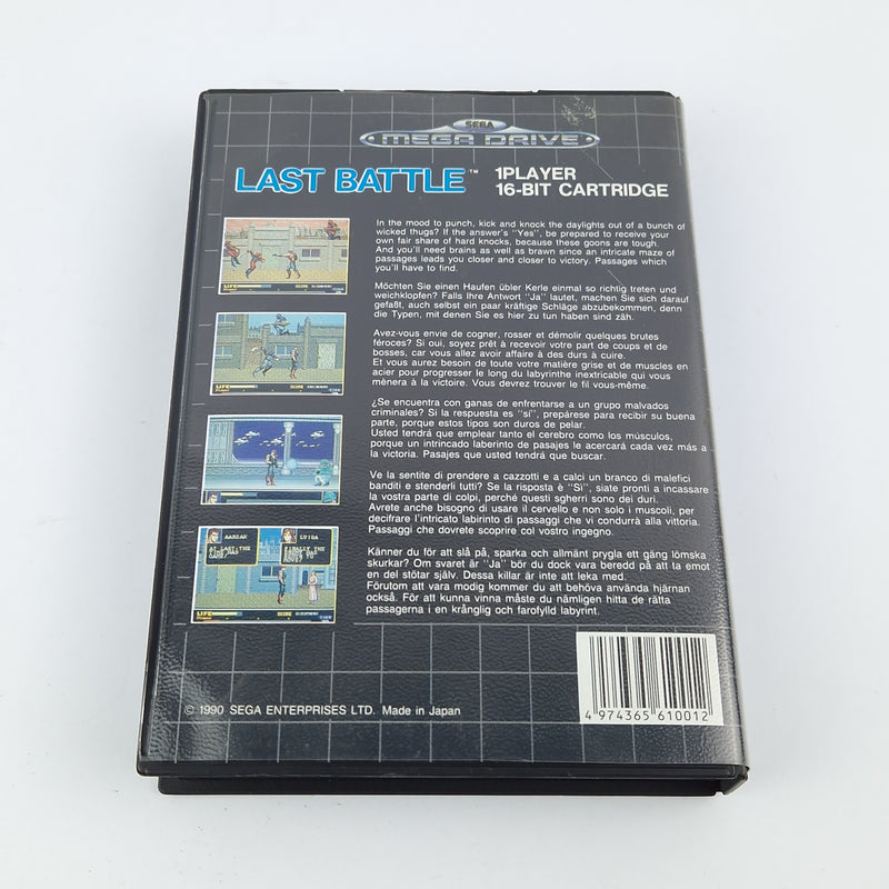 Sega Mega Drive Game: Last Battle - Module Instructions OVP cib / MD Pal Game