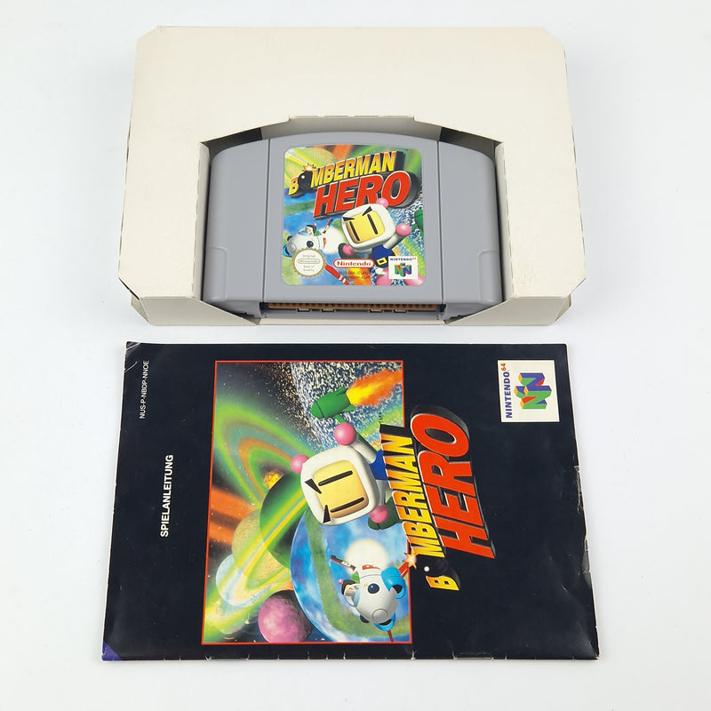 Nintendo 64 Game: Bomberman Hero - Module Instructions OVP cib / N64 Pal Version