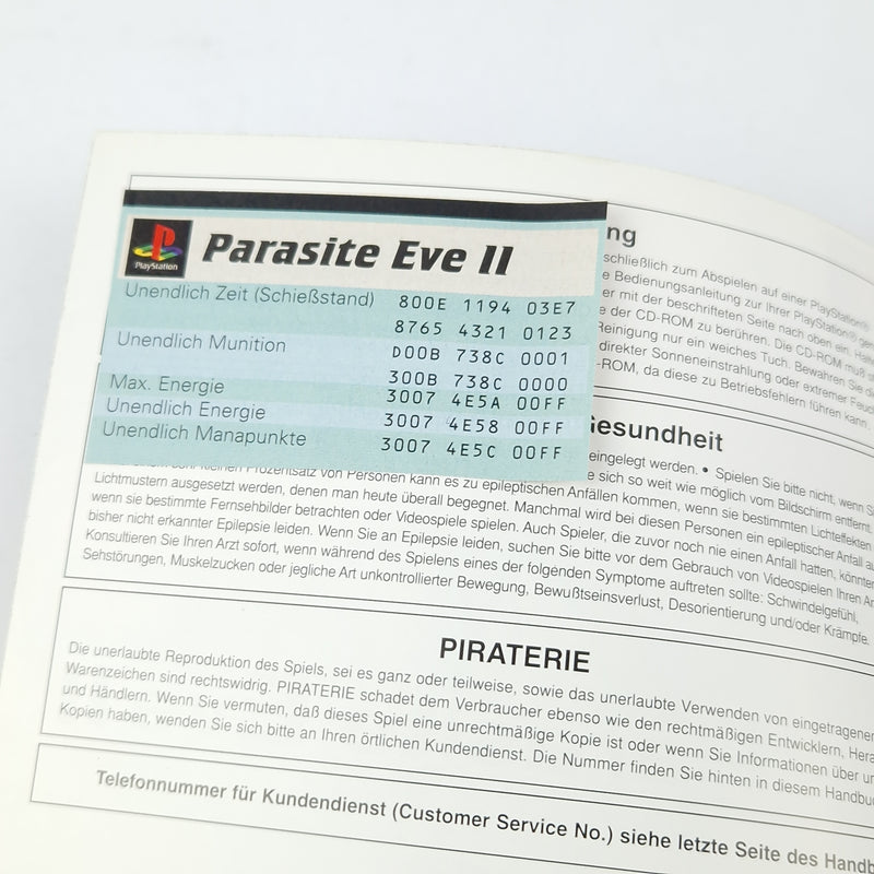 Playstation 1 Spiel : Parasite Eve II - CDs mit Anleitung Ohne OVP / PS1 PAL