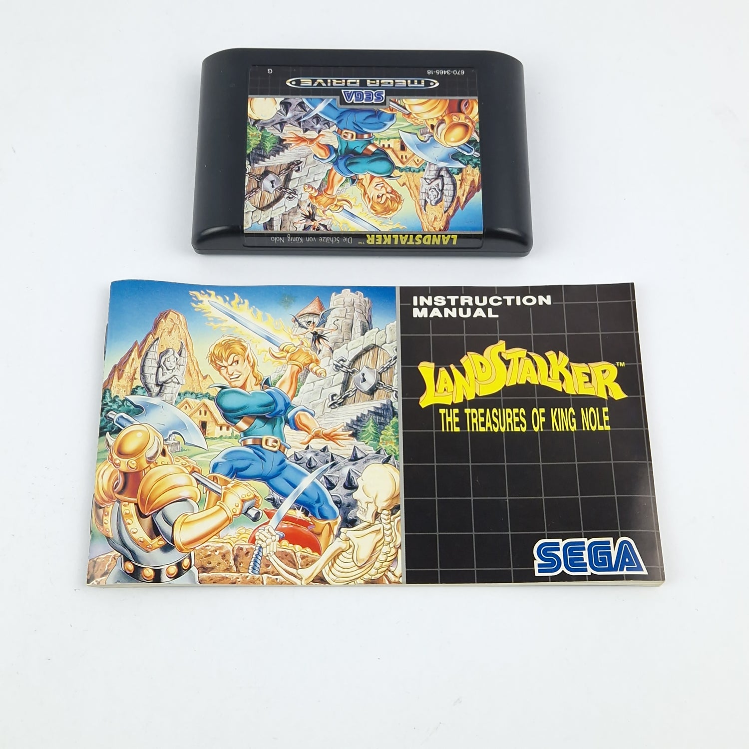 Sega Mega Drive Spiel : Landstalker + Players Guide - Modul OVP Anleitung cib