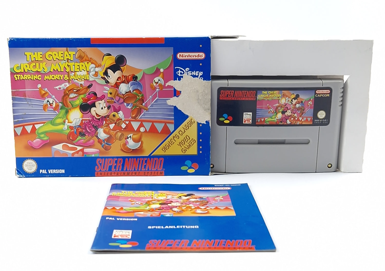 Super Nintendo game: The Great Circus Mystery starring Mickey - OVP SNES PAL