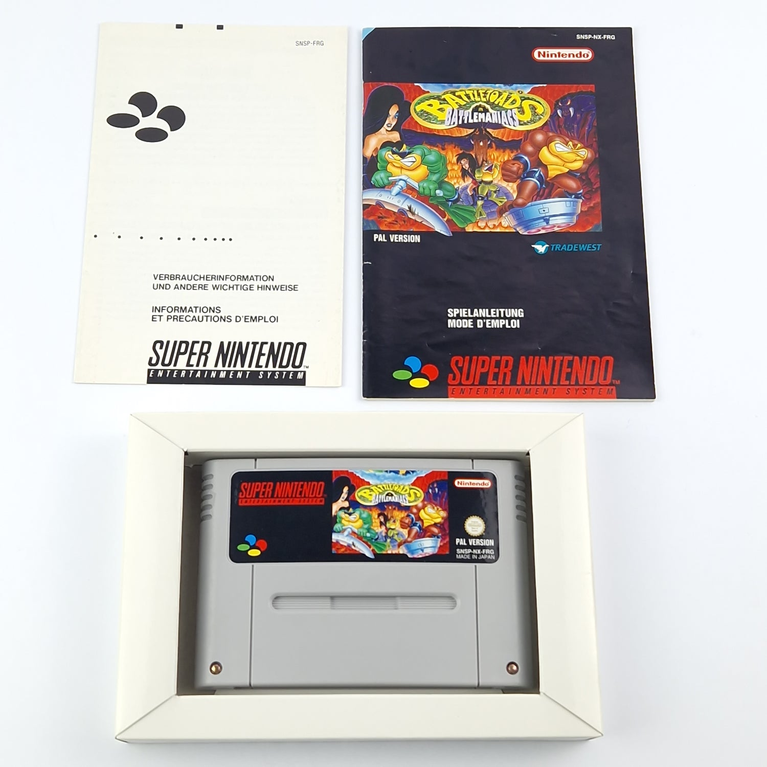 Super Nintendo game: Battletoads in Battlemaniacs - Module instructions OVP / SNES