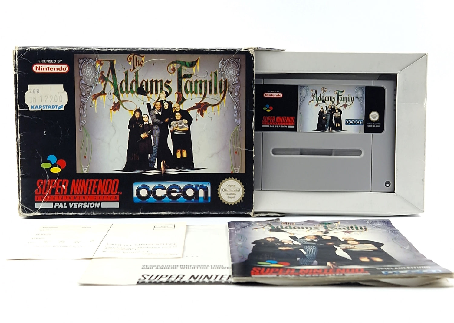 Super Nintendo Spiel : The Addams Family - Modul Anleitung OVP cib / SNES NOE