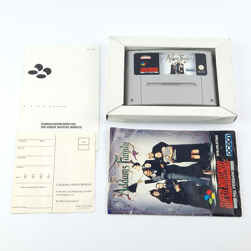 Super Nintendo Spiel : The Addams Family - Modul Anleitung OVP cib / SNES NOE