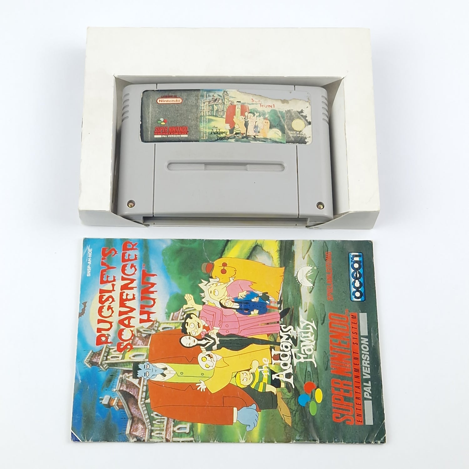 Super Nintendo Spiel : The Addams Family Pugsleys Scavenger Hunt - OVP PAL NOE