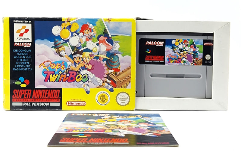 Super Nintendo Spiel : Pop n TwinBee - Modul Anleitung OVP cib / SNES PAL