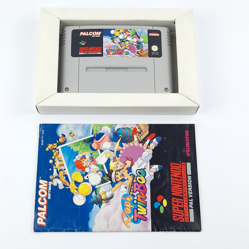 Super Nintendo Spiel : Pop n TwinBee - Modul Anleitung OVP cib / SNES PAL