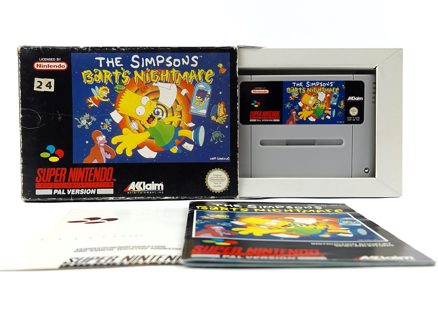 Super Nintendo game: The Simpsons Barts Nightmare - Module instructions OVP SNES