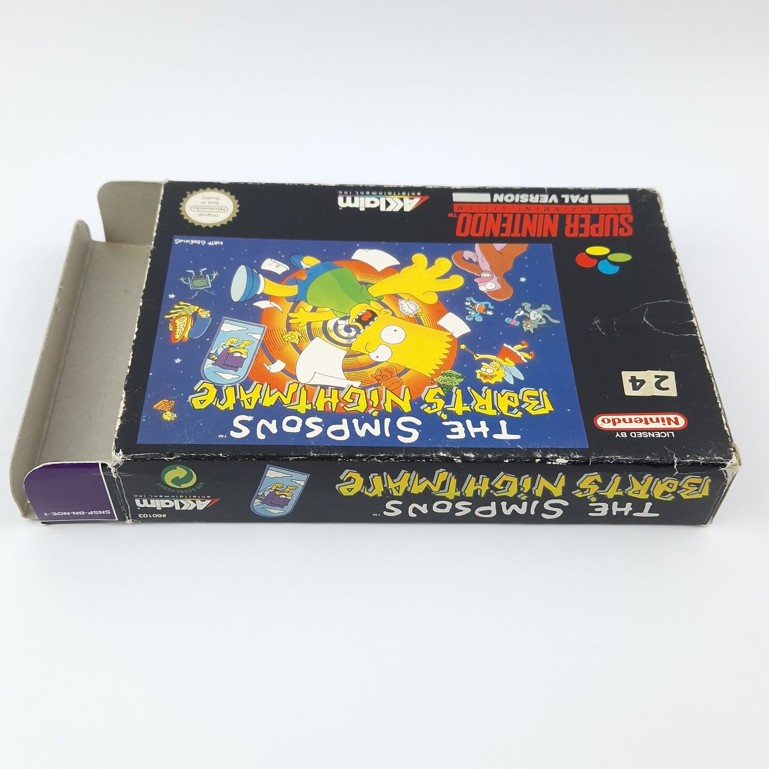 Super Nintendo game: The Simpsons Barts Nightmare - Module instructions OVP SNES