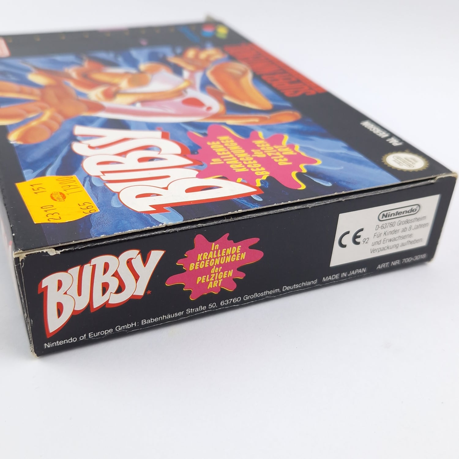 Super Nintendo Game: BUBSY - Module Instructions OVP cib / SNES PAL NOE