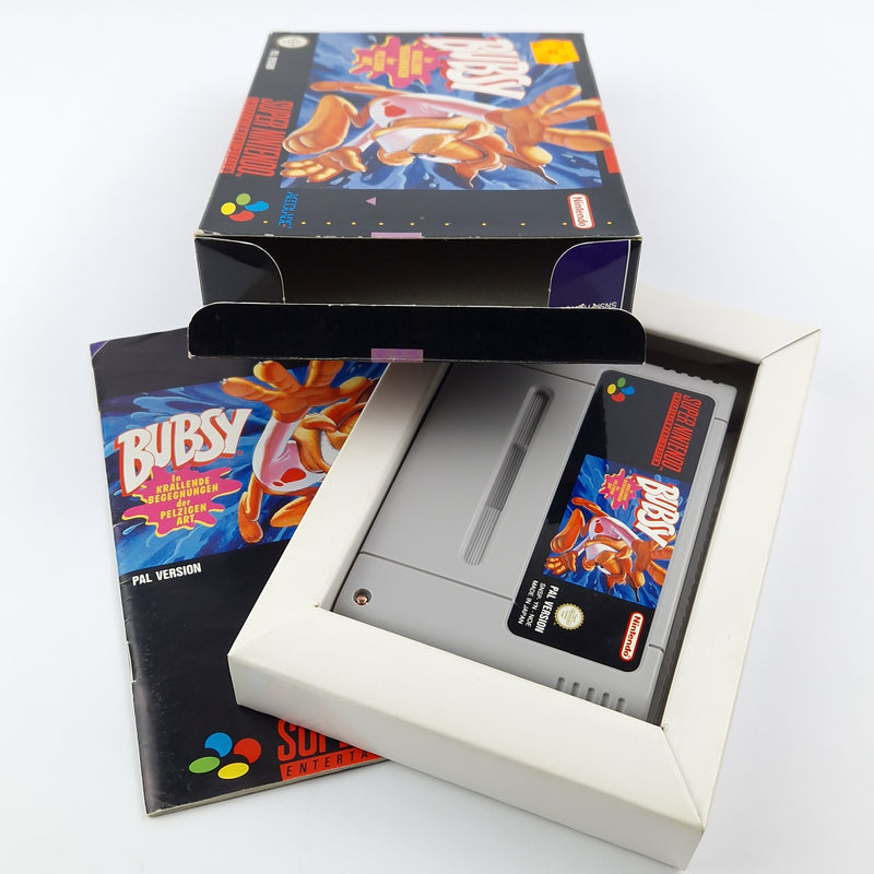 Super Nintendo Game: BUBSY - Module Instructions OVP cib / SNES PAL NOE