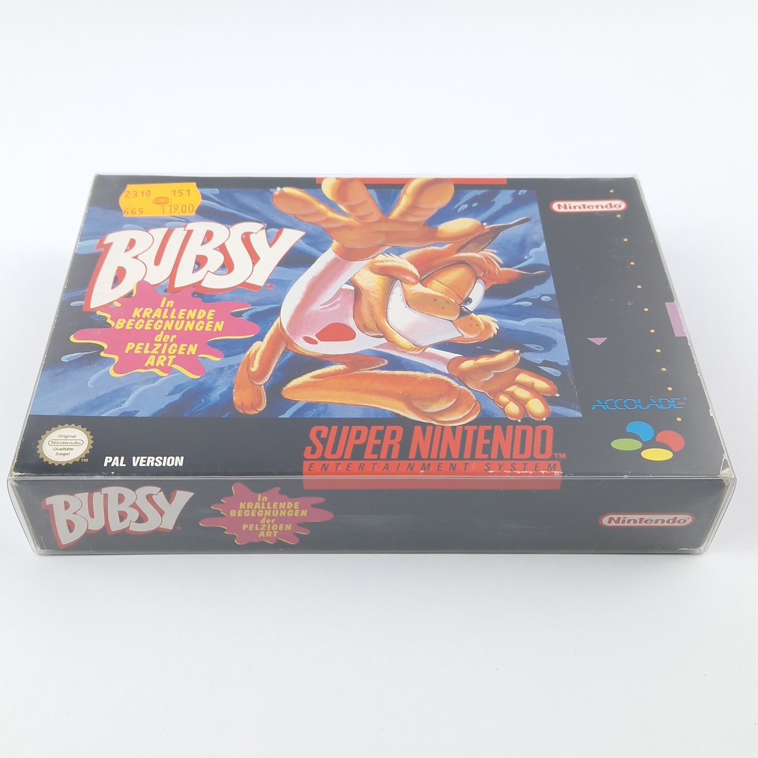 Super Nintendo Game: BUBSY - Module Instructions OVP cib / SNES PAL NOE