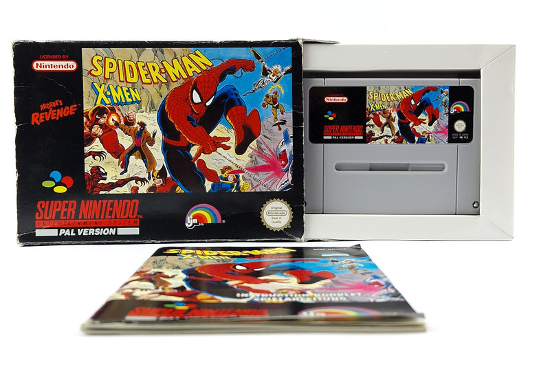 Super Nintendo Game: Spider-Man X-Men - Module Instructions OVP cib / SNES PAL NOE