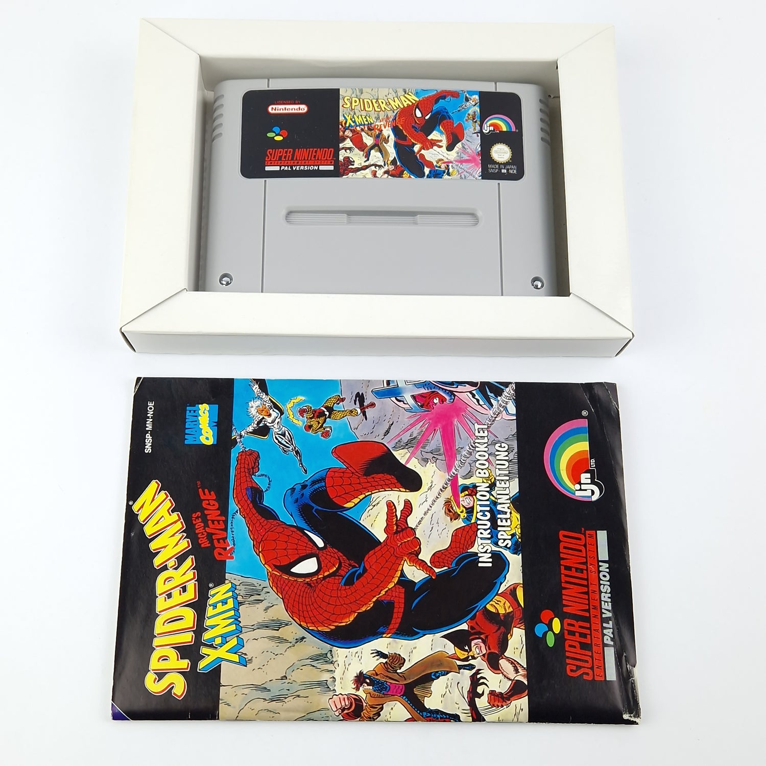 Super Nintendo Game: Spider-Man X-Men - Module Instructions OVP cib / SNES PAL NOE