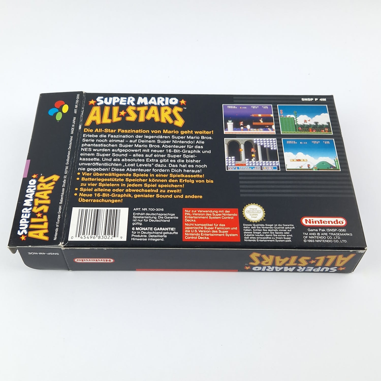 Super Nintendo game: Super Mario Allstars - Module instructions OVP cib / SNES NOE