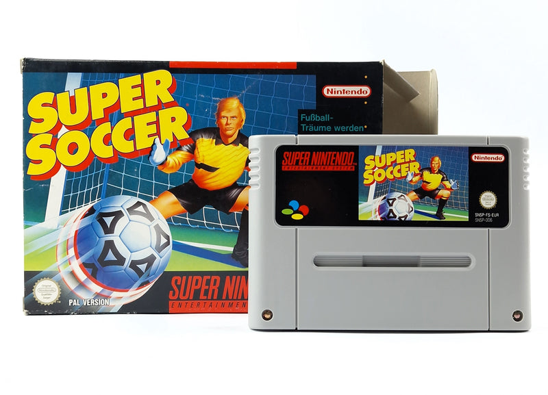 Super Nintendo game: Super Soccer - module in original packaging without instructions - SNES soccer