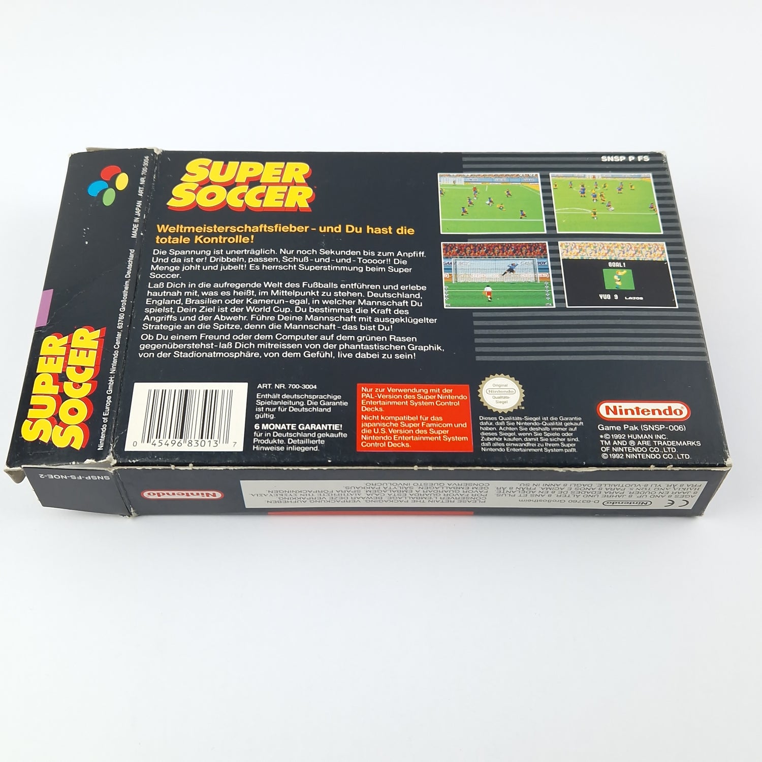 Super Nintendo game: Super Soccer - module in original packaging without instructions - SNES soccer