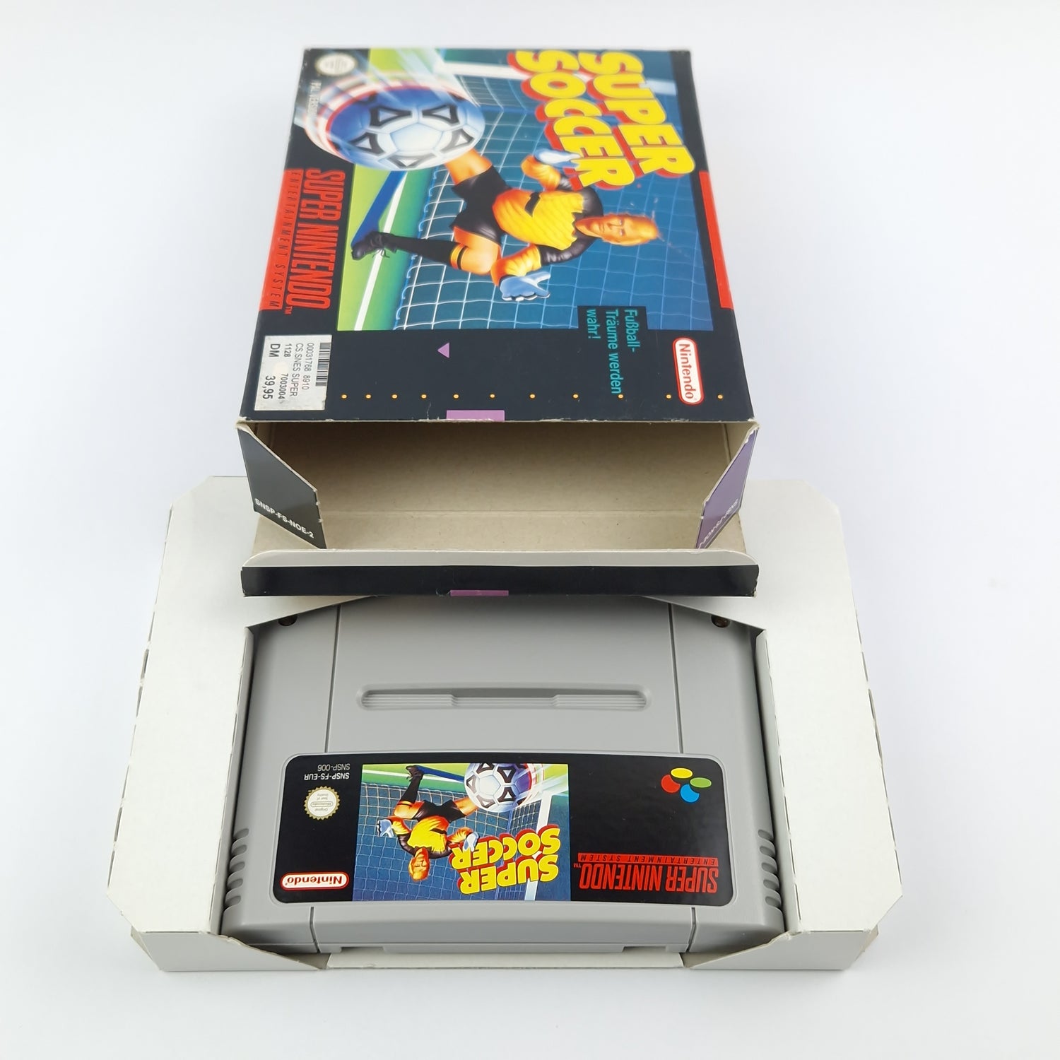 Super Nintendo game: Super Soccer - module in original packaging without instructions - SNES soccer