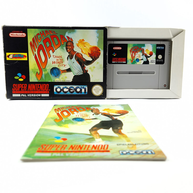 Super Nintendo Spiel : Michael Jordan - Modul Anleitung OVP cib  SNES Basketball