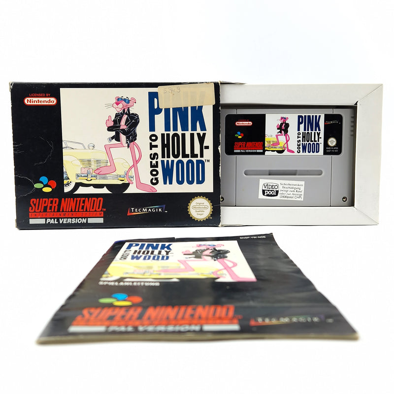 Super Nintendo Game: Pink Goes to Hollywood - Module Instructions OVP cib SNES