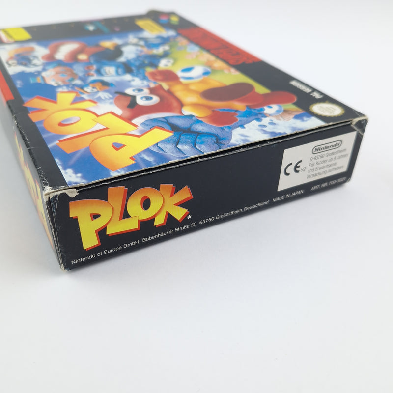 Super Nintendo game: PLOK - Module instructions OVP cib / SNES PAL NOE/SFRG