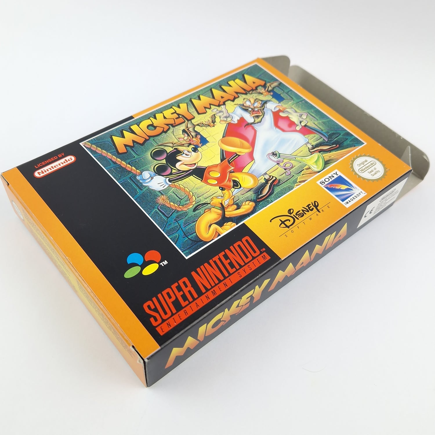 Super Nintendo Game: Mickey Mania - Module Instructions OVP cib / SNES PAL EUR