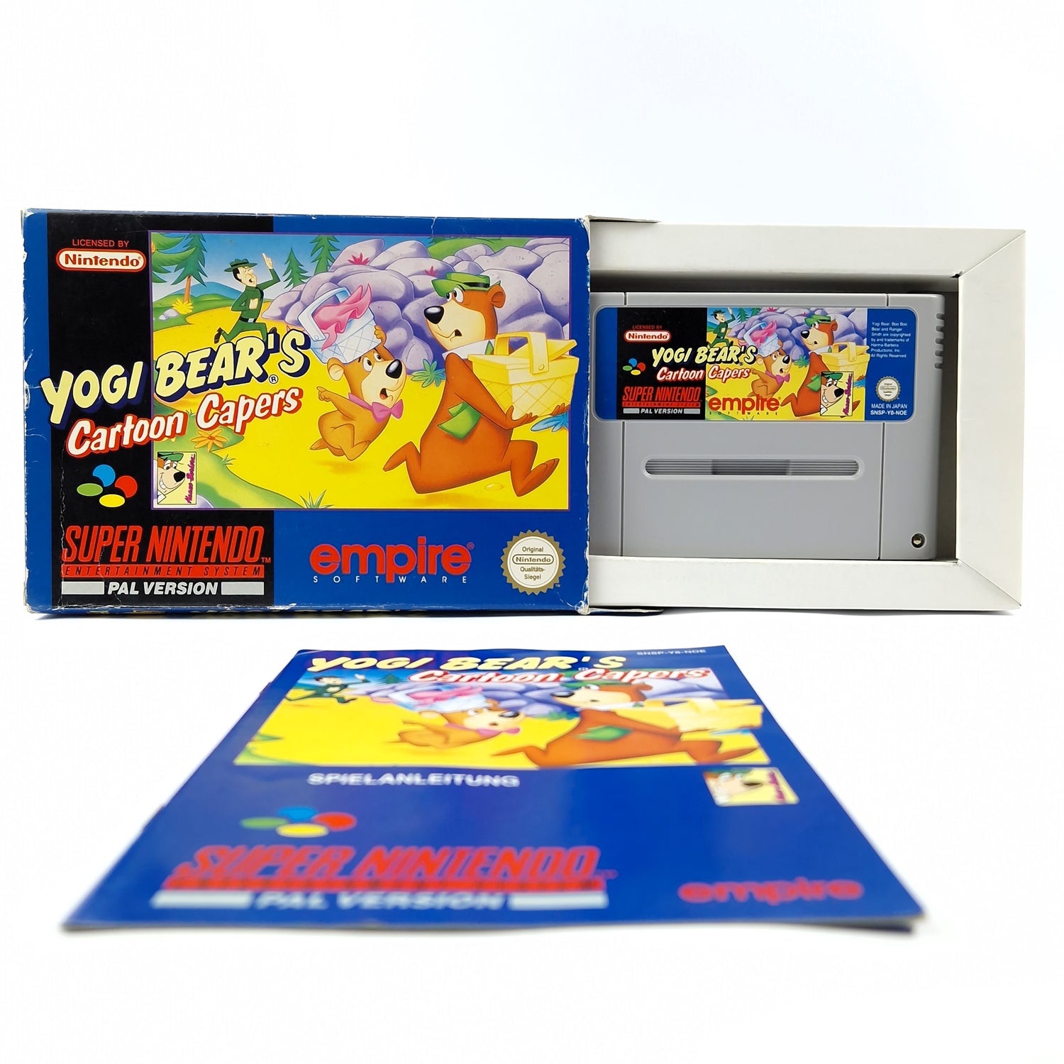 Super Nintendo Game: Yogi Bear's Cartoon Capers - Module Instructions OVP SNES NOE