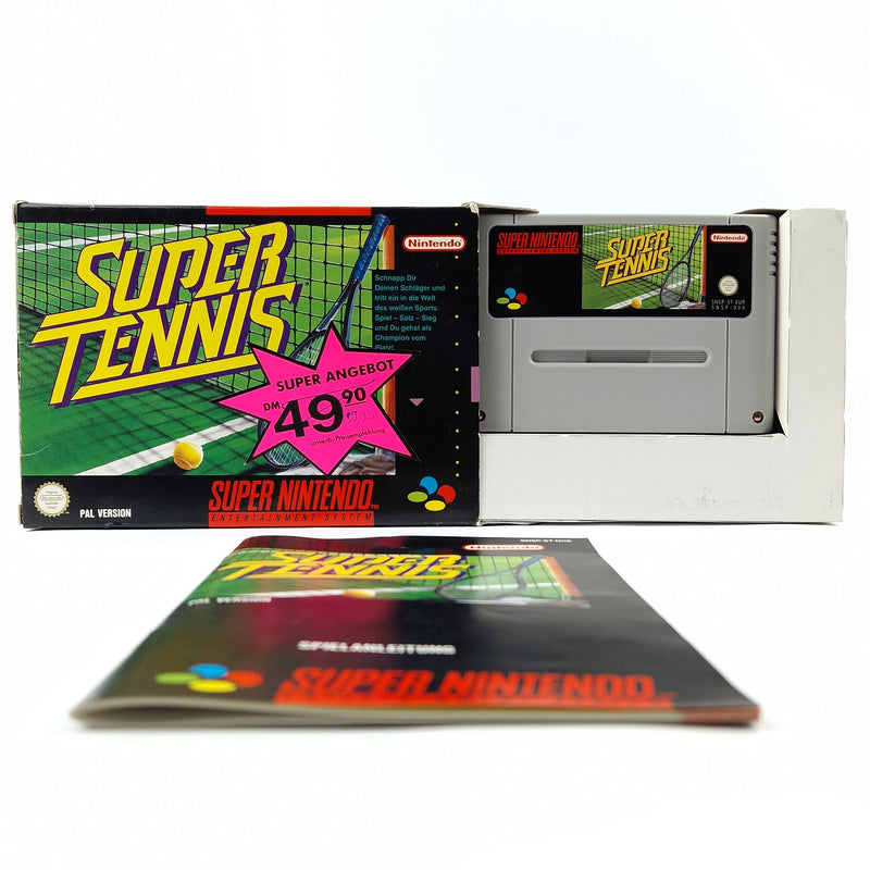 Super Nintendo Spiel : Super Tennis - Modul Anleitung OVP cib / SNES PAL NOE-1