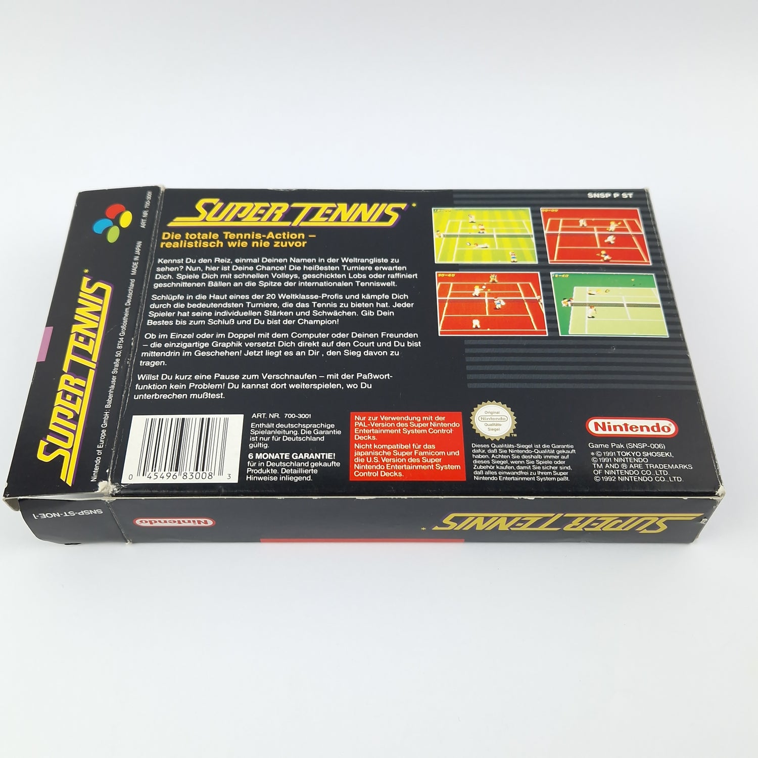 Super Nintendo Spiel : Super Tennis - Modul Anleitung OVP cib / SNES PAL NOE-1