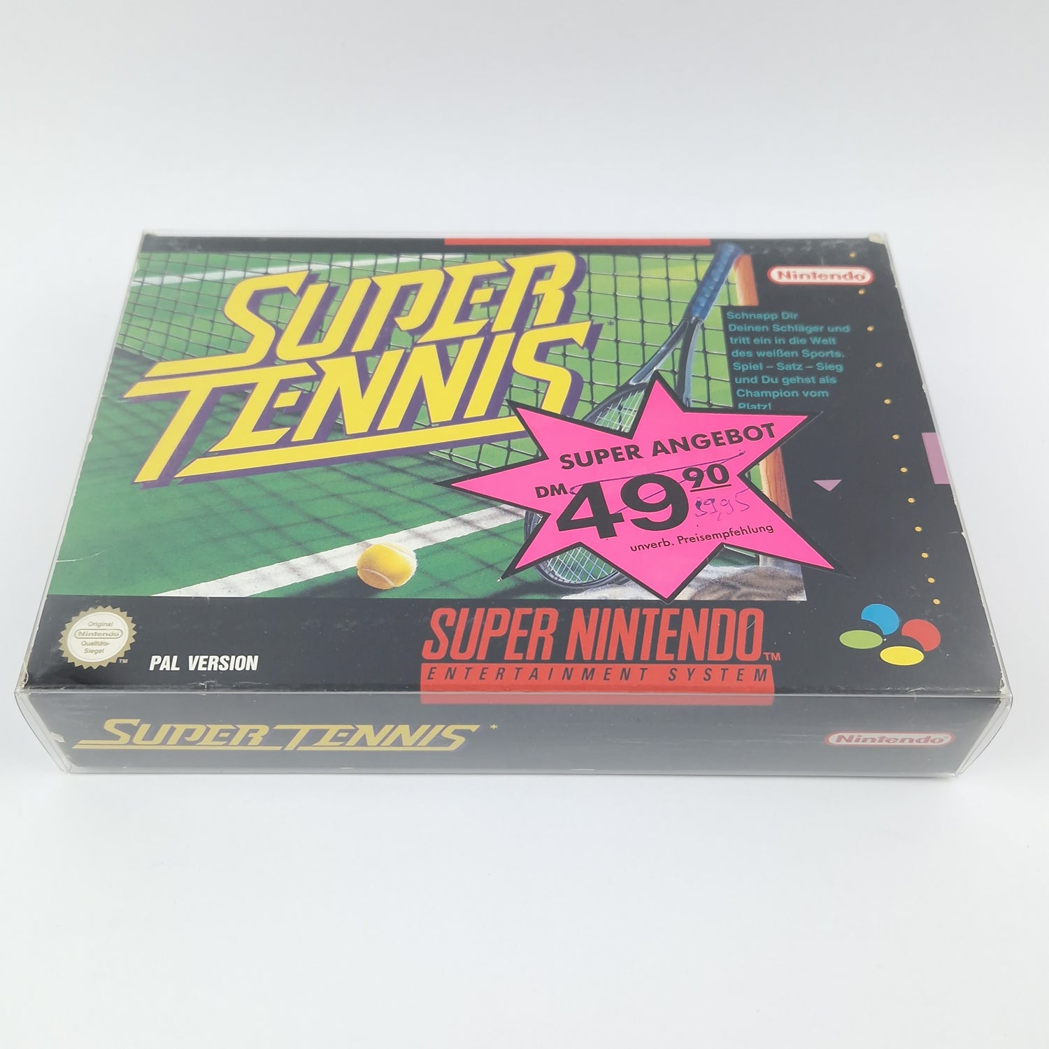 Super Nintendo Spiel : Super Tennis - Modul Anleitung OVP cib / SNES PAL NOE-1