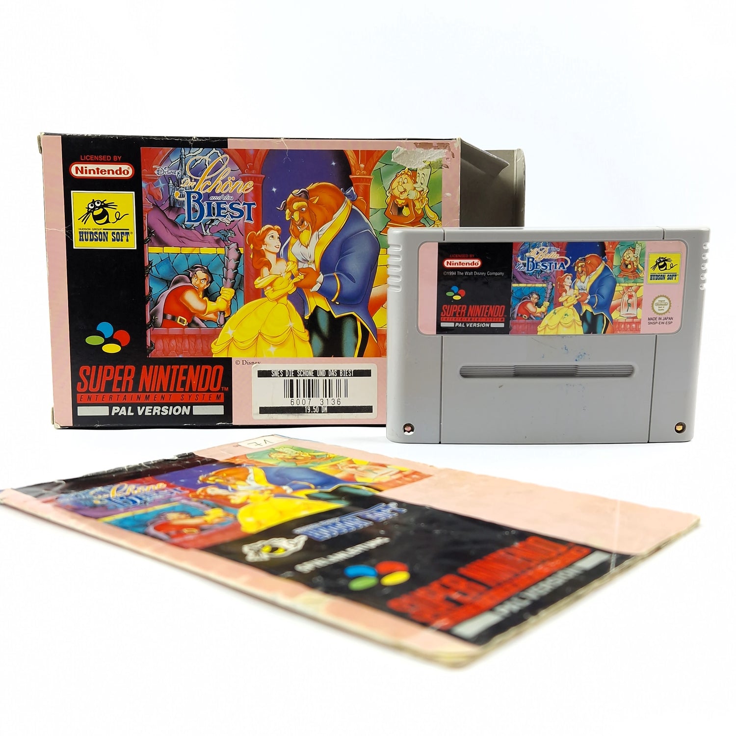 Super Nintendo Game: Beauty and the Beast - Module Instructions OVP SNES NOE