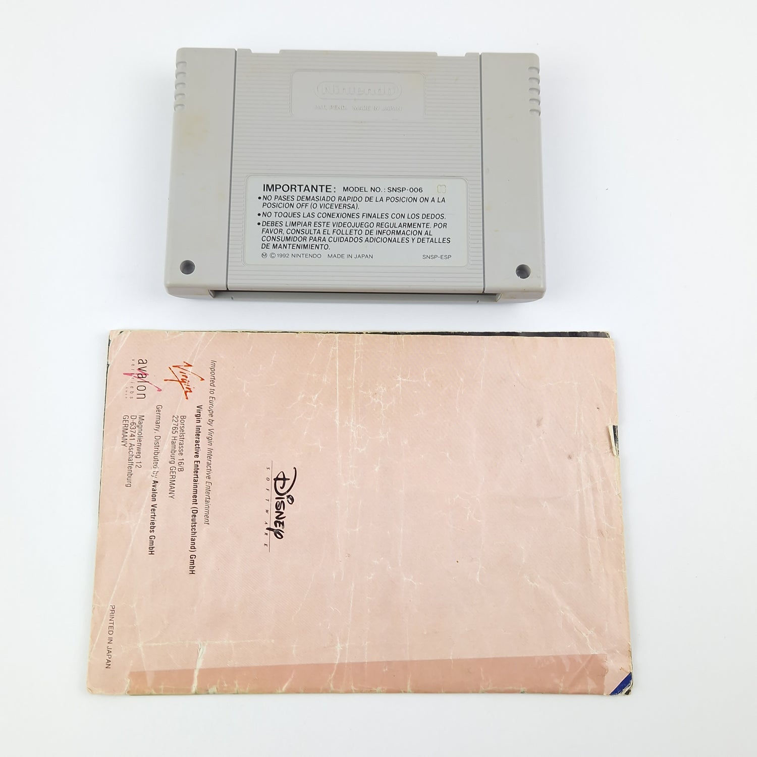 Super Nintendo Game: Beauty and the Beast - Module Instructions OVP SNES NOE