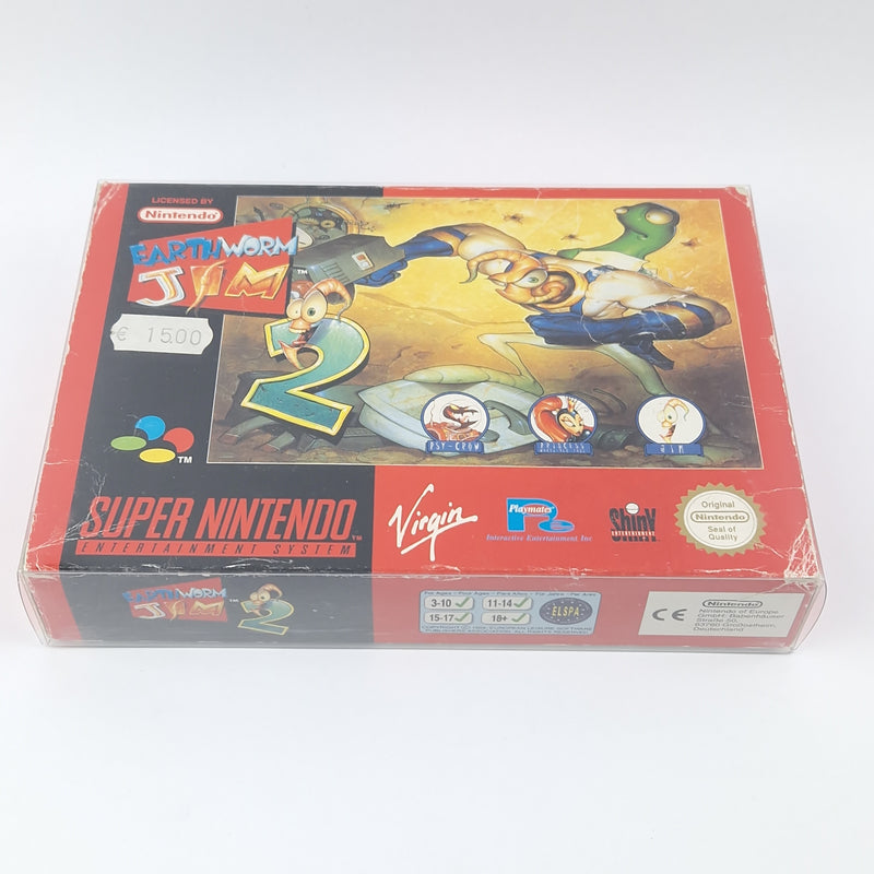 Super Nintendo Game: Earth Worm Jim 2 - Module Instructions OVP cib / SNES EUR