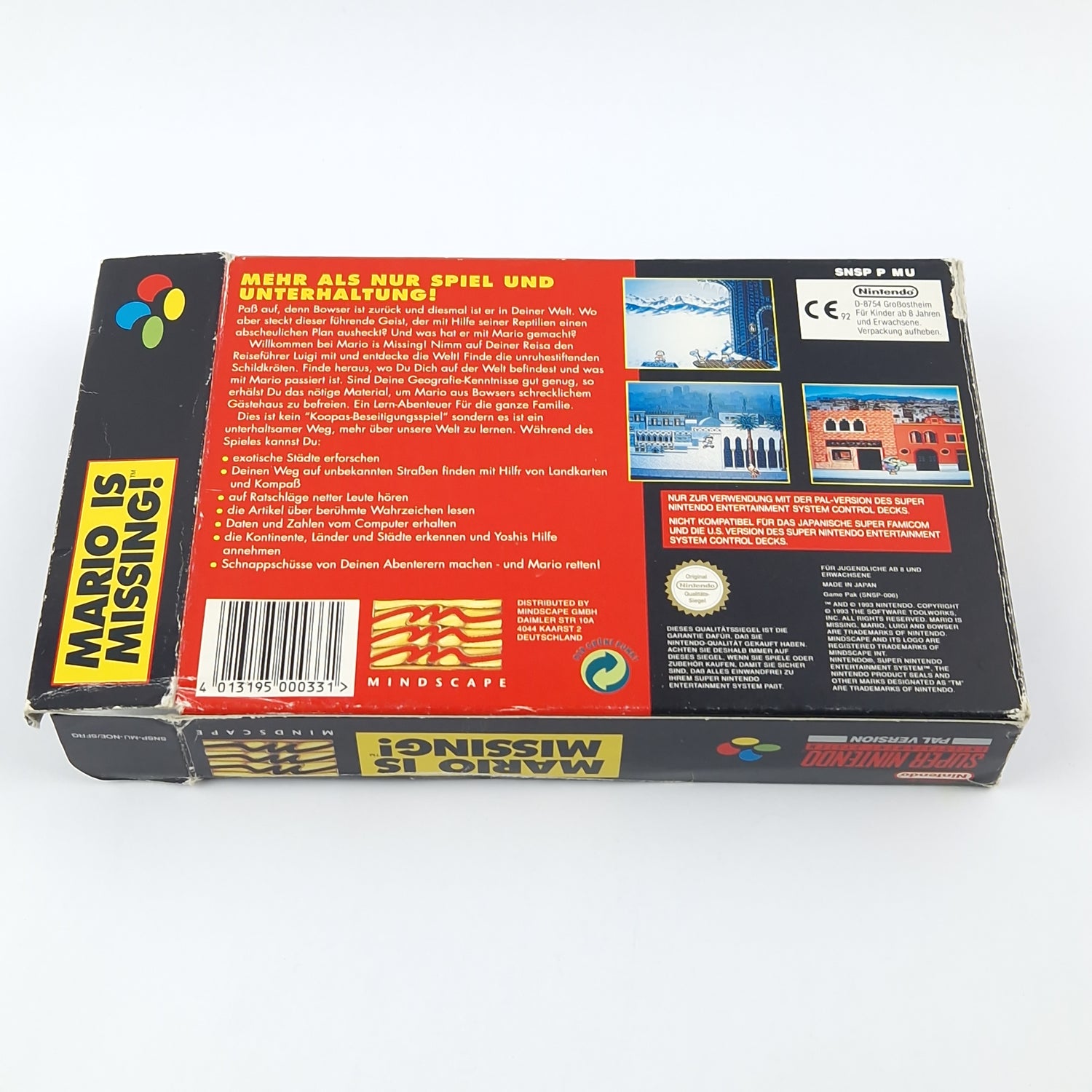 Super Nintendo game: Mario is Missing - Module instructions OVP cib / SNES