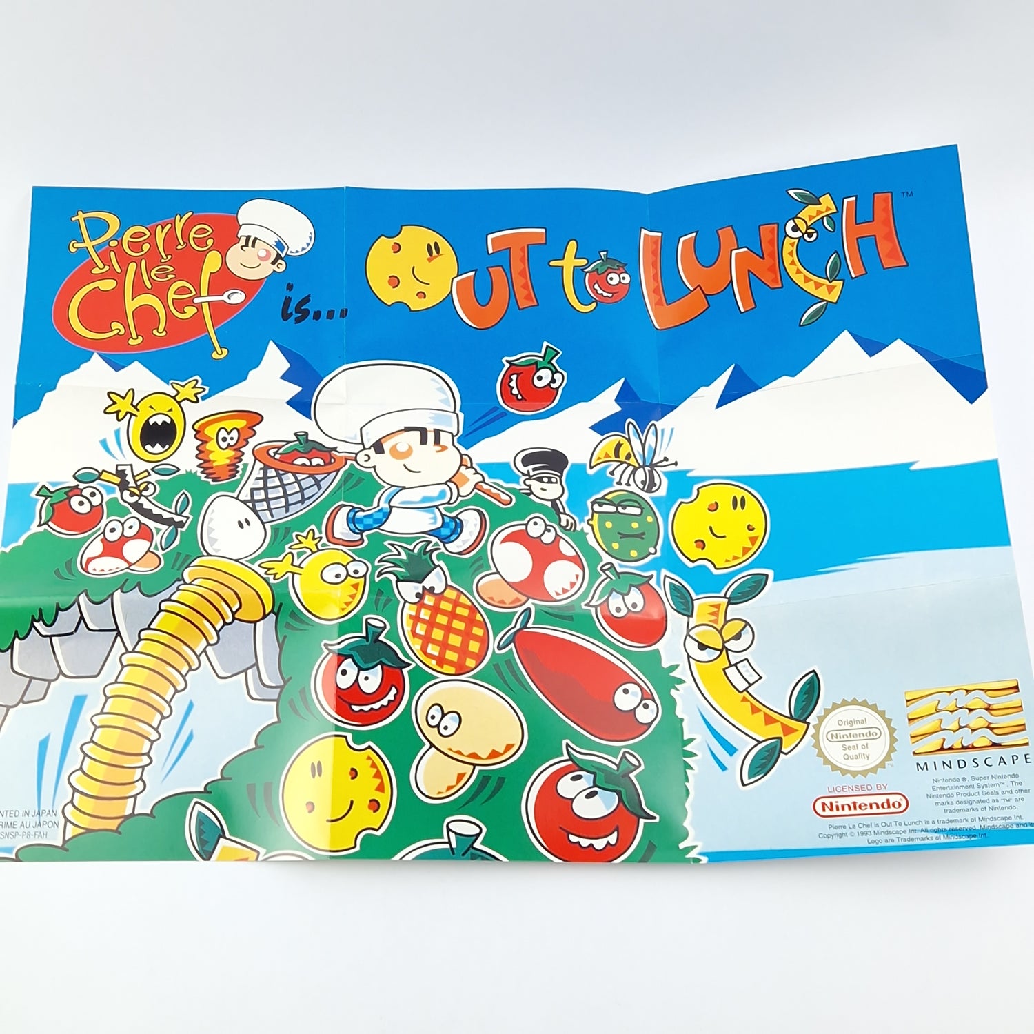 Super Nintendo Spiel : Pierre le Chef is out to Lunch - Modul Anleitung OVP SNES