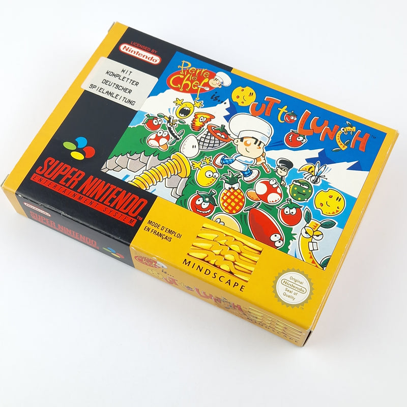 Super Nintendo Spiel : Pierre le Chef is out to Lunch - Modul Anleitung OVP SNES