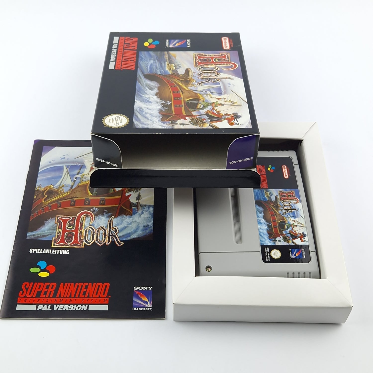 Super Nintendo Game: Hook - Module Instructions OVP cib / SNES PAL NOE