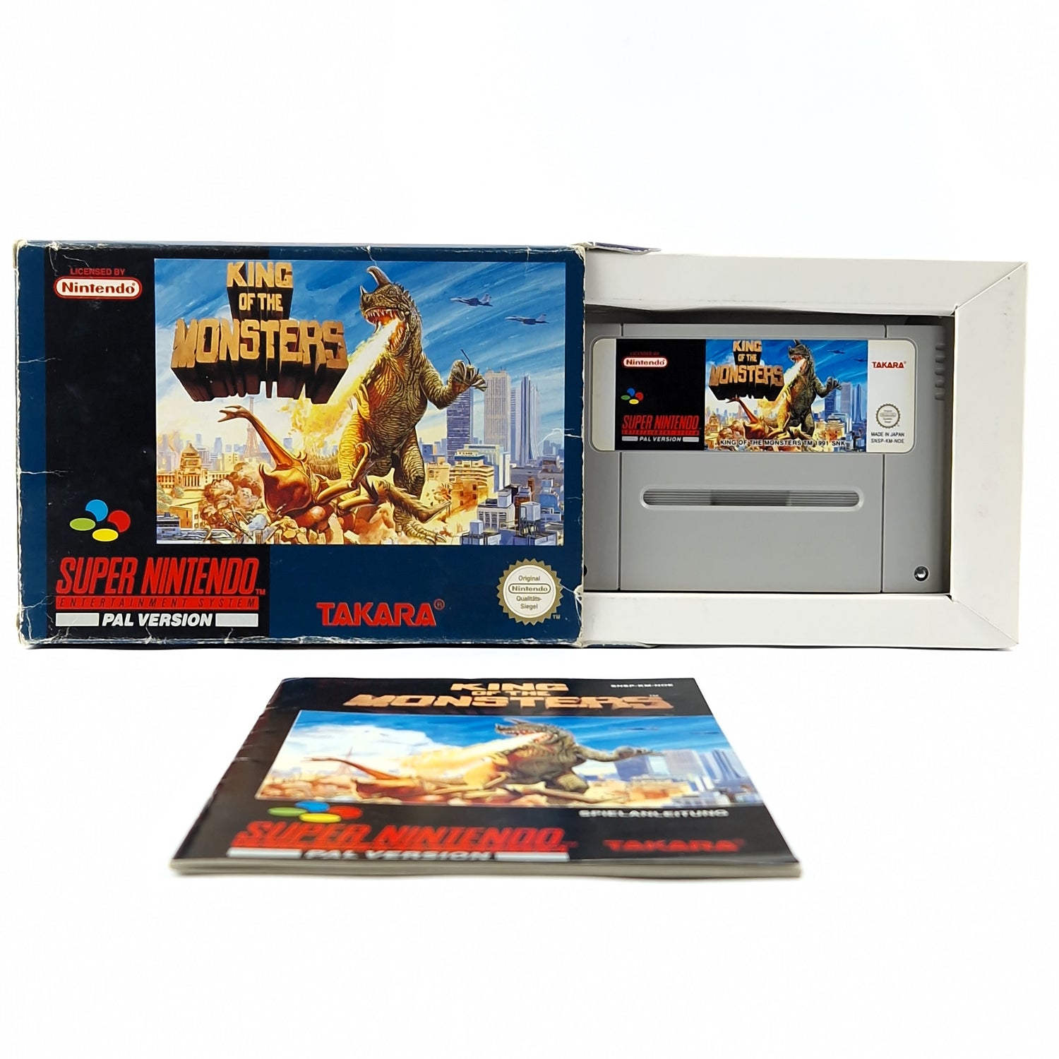 Super Nintendo Game: King of the Monsters - Module Instructions OVP cib / SNES